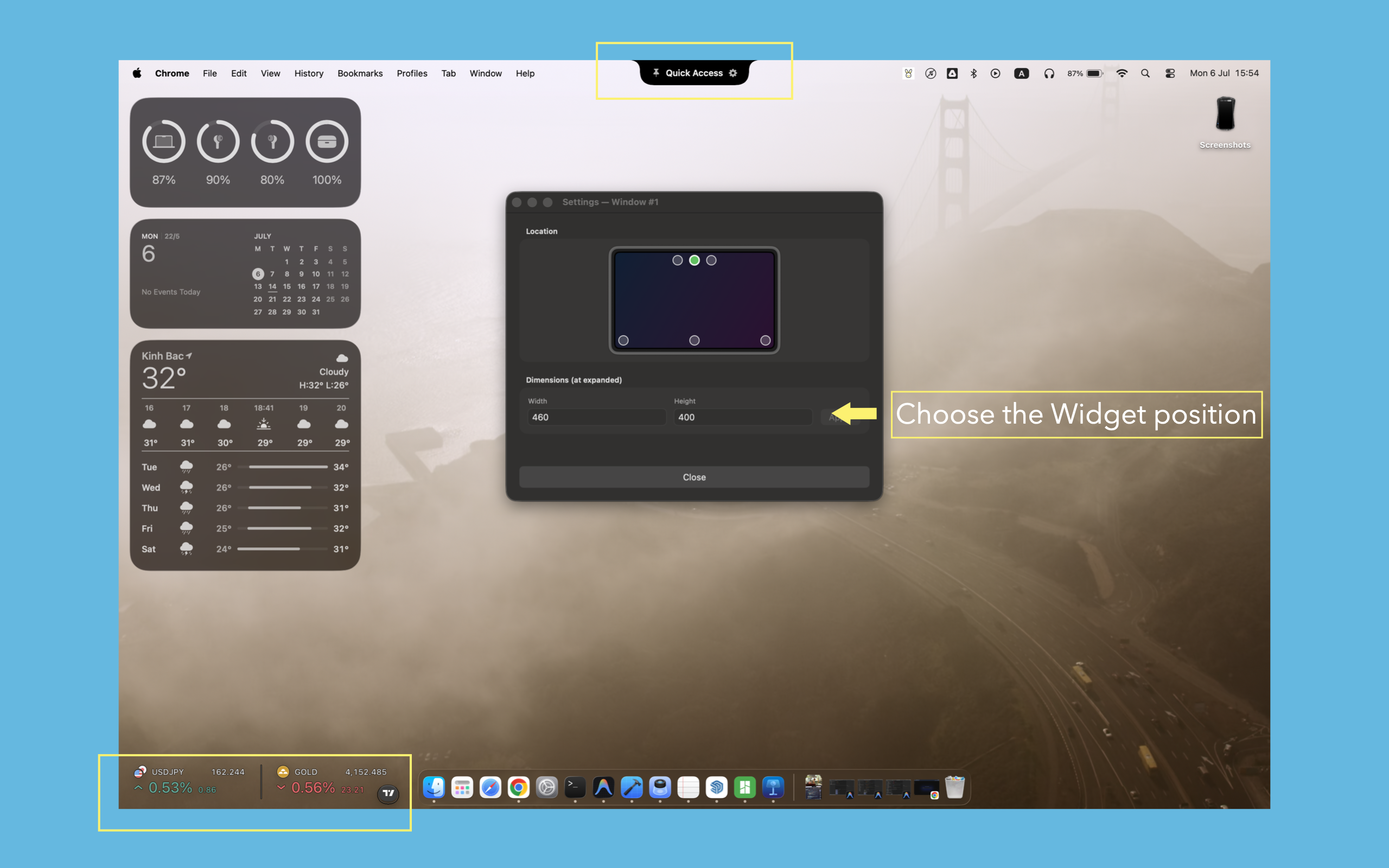 Minz Web widgets utility featuring a custom dashboard and notes widget